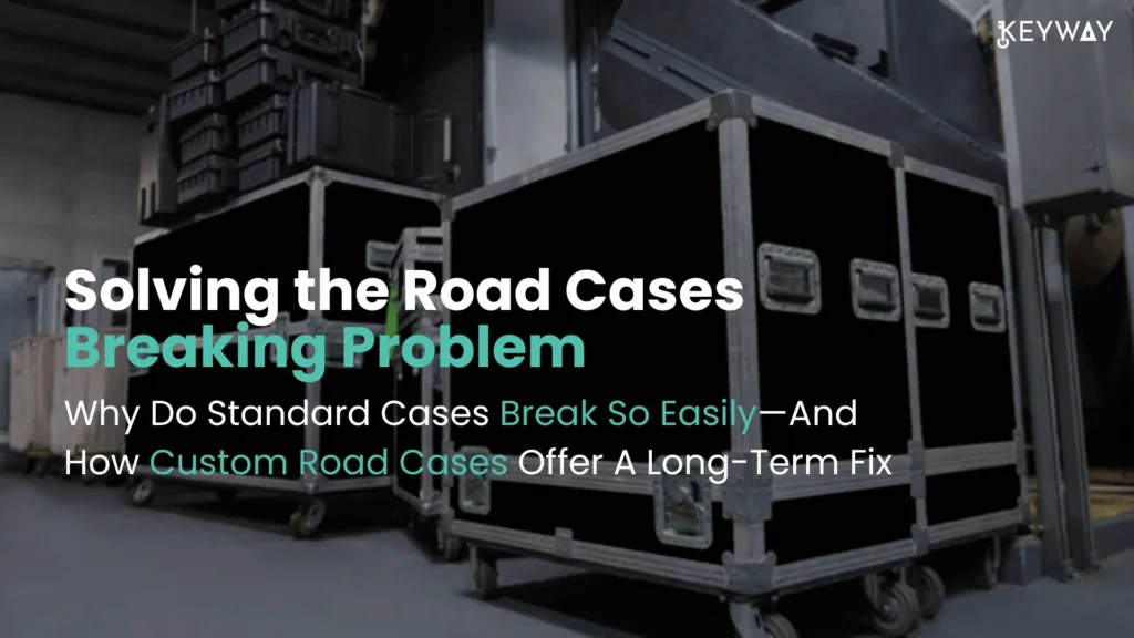 road cases stacked for transportation