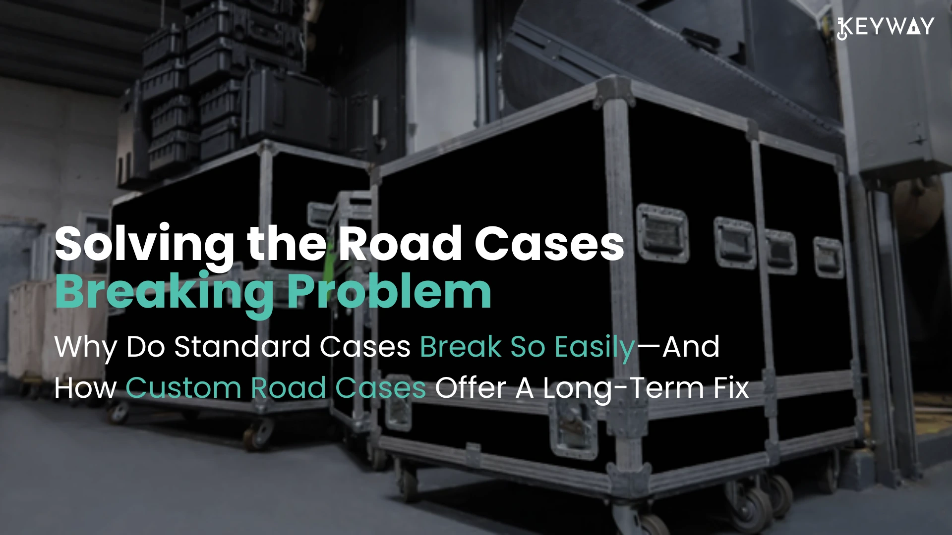 road cases stacked for transportation