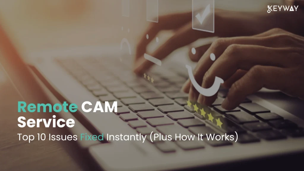 A GUY WORKING ON A COMPUTER PROVIDING REMOTE CAM SERVICES