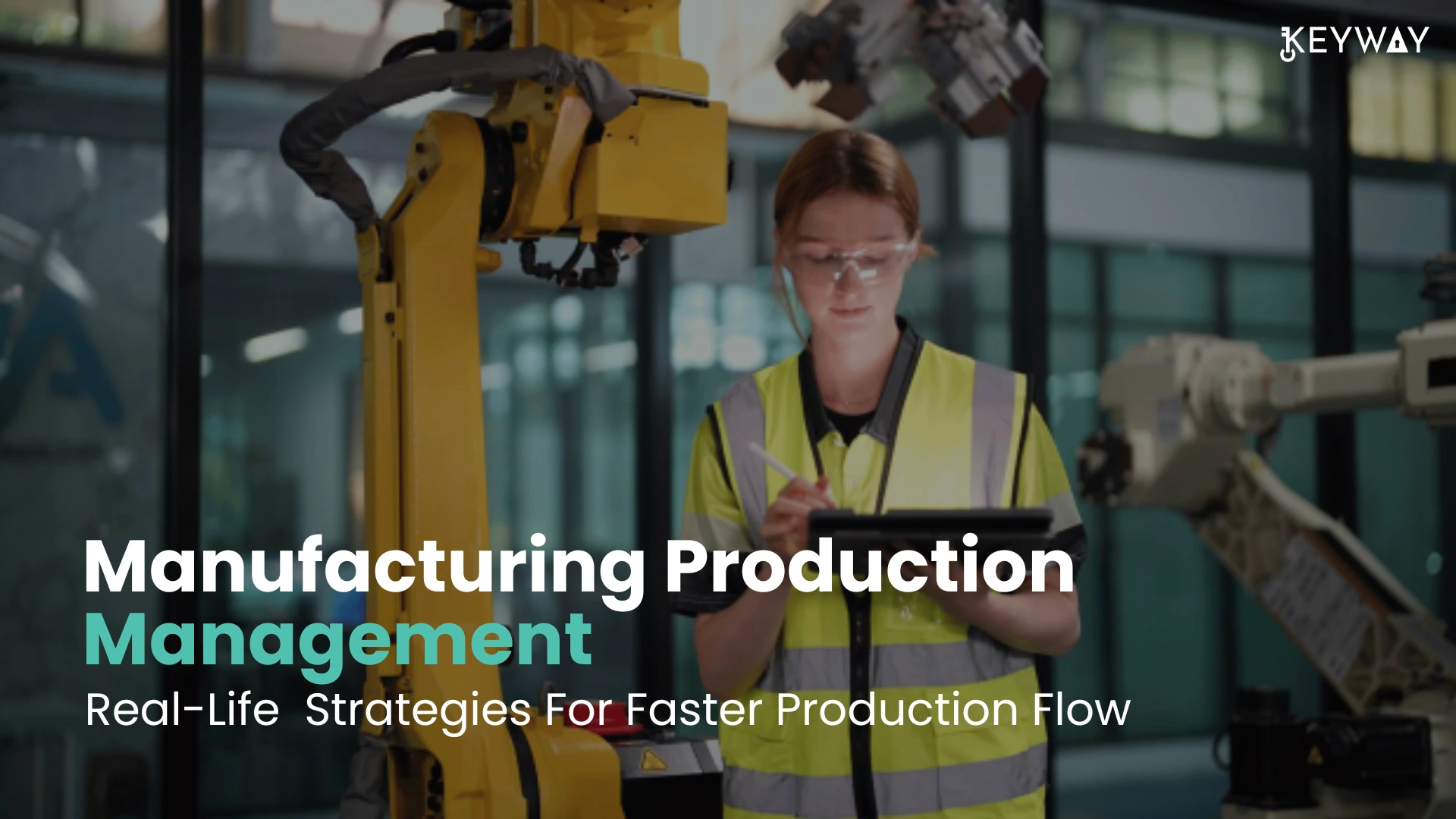 an engineer testing the production facility under management rules