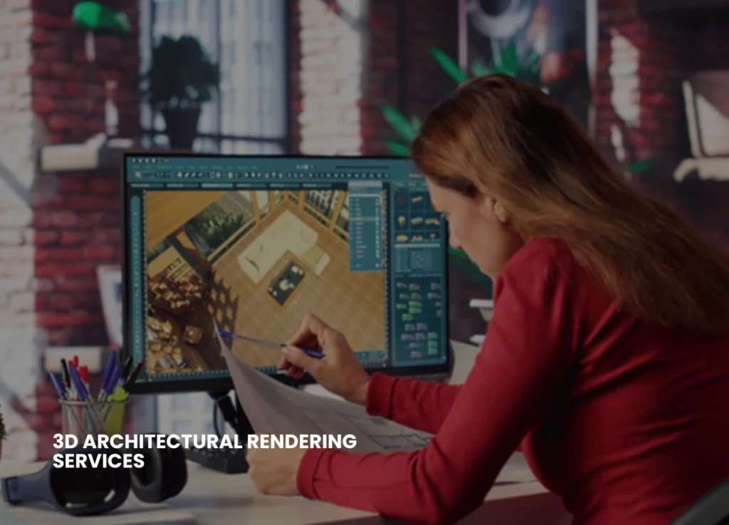 architect working on an architectural rendering project