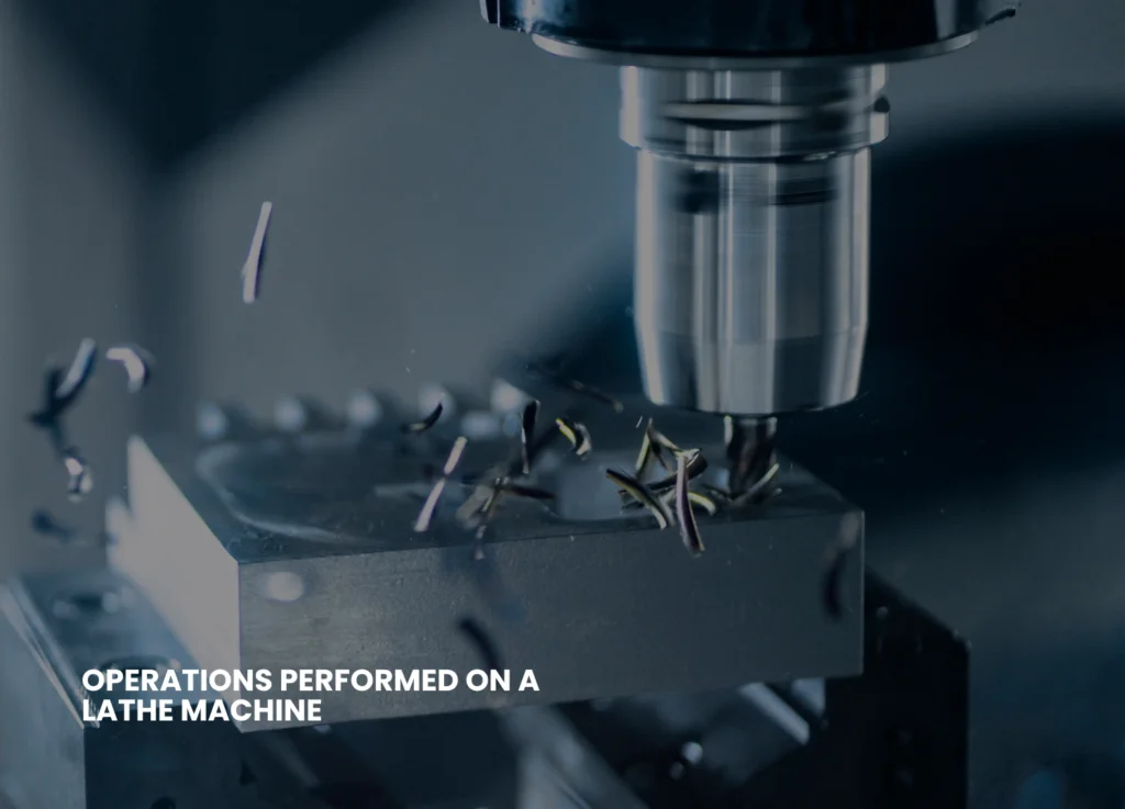 LATHE MACHINE OPERATING ON A MECHANICAL PART