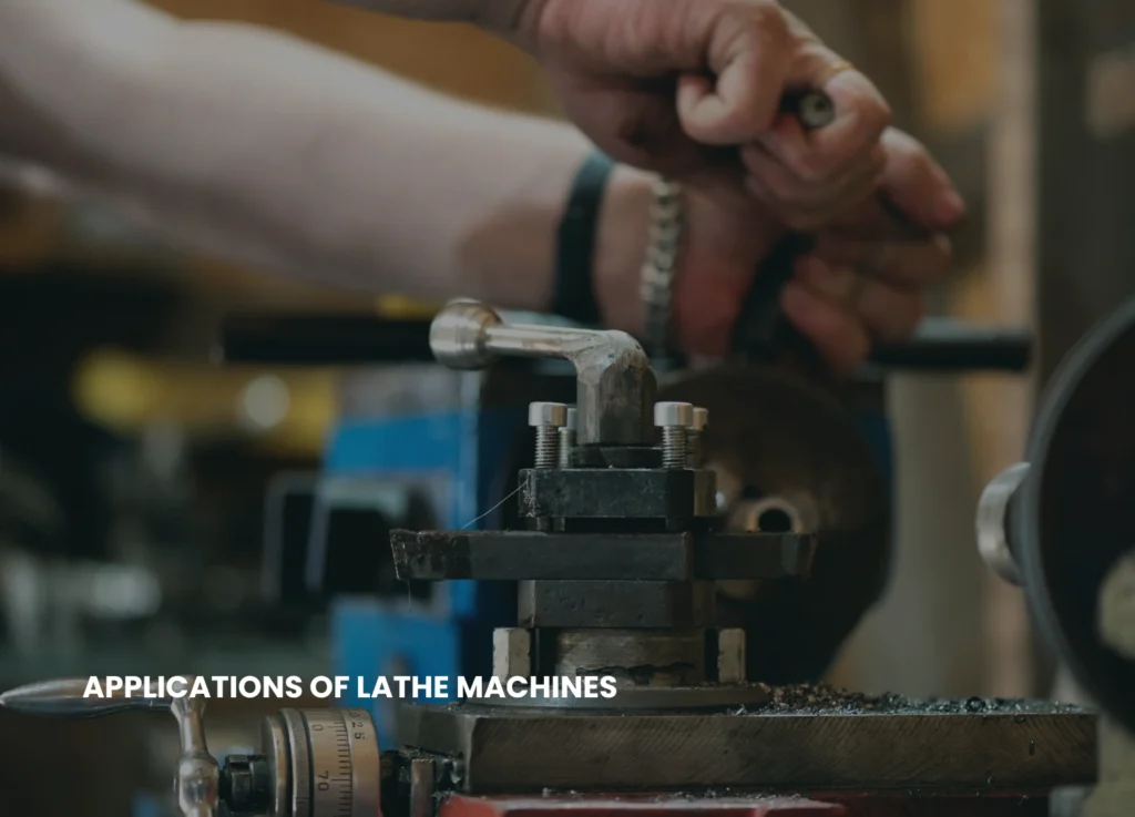 AN ENGINEER SETTING UP A LATHE MACHINE